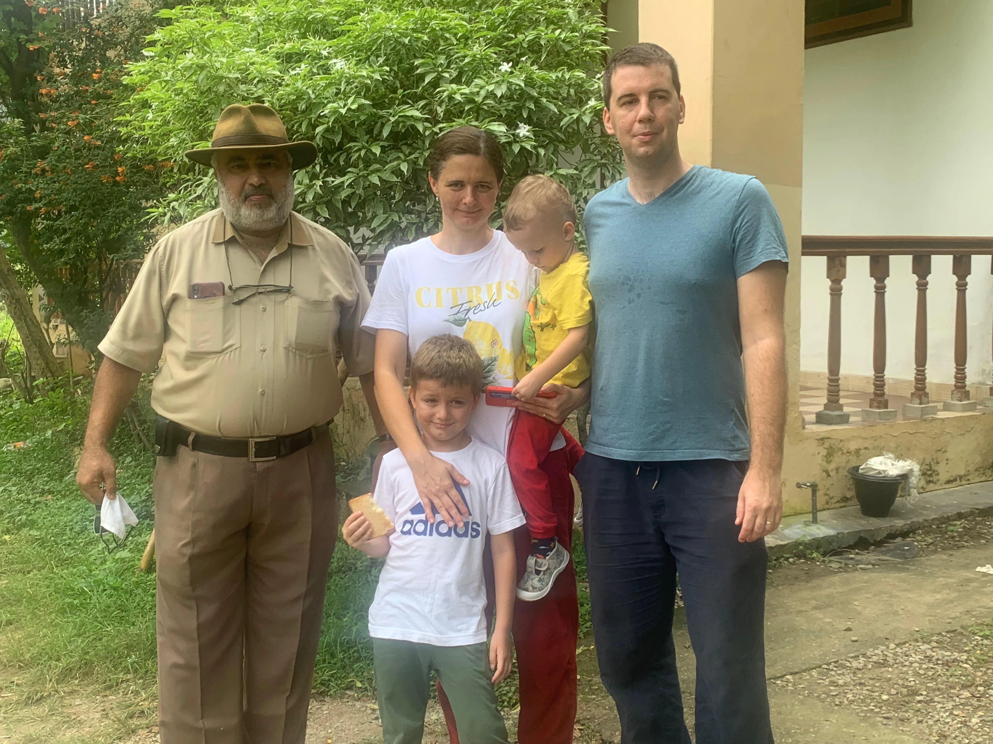 Imran Khan in uniform with international family guests